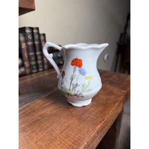 Louis Lourioux Phillipe Deshoulieres Wildflower  Porcelain Cream Creamer 4”